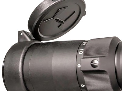 Huskemaw Optics 20SFC520 Blue Diamond Flip-Up Lens Caps Black Rubber 50mm Objective, Compatible w/Blue Diamond 5-20x50mm