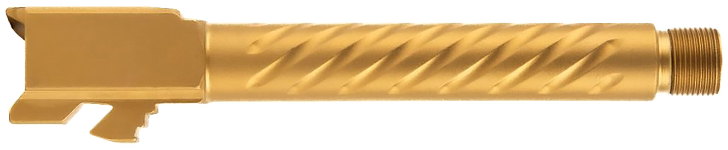 Ballistic Advantage BAPSG175T3G Premium Series  9mm Luger Fits Glock 17 Gen 5 Fluted Threaded Gold PVD Stainless Steel