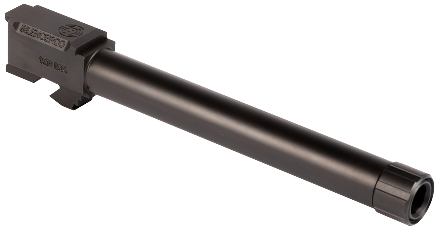 SilencerCo AC860 Glock  9mm Luger 5.80″ Threaded Black Nitride Stainless Steel, Fits Glock 34 Gen1-4