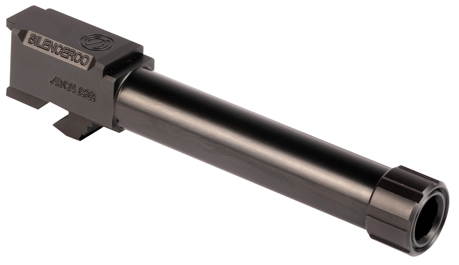 SilencerCo AC1757 Glock  40 S&W 4.50″ Threaded Black Nitride Stainless Steel, Fits Glock 23