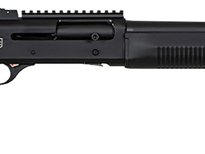 MAC 21000154 1014 Breacher 12 Gauge Semi-Auto 3″ 5+1 18.50″ Black Anodized Steel Barrel, Black Anodized Picatinny Rail Receiver, Black Pinned Fixed Synthetic Stock, Black Polymer Grip