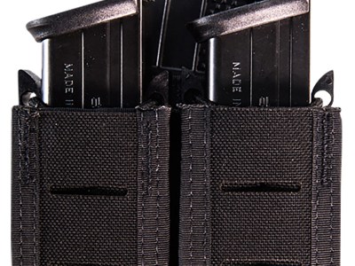 High Speed Gear 41PT02BK TACO Duty Double Pistol Mag, Black Nylon with MOLLE Exterior, Fits MOLLE & 2″ Belt