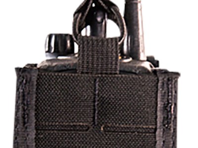 High Speed Gear 41RD00BK TACO Duty Radio Holder, Black Nylon with MOLLE Exterior & Bungee Pull Tongue, Fits MOLLE & 2″ Belt