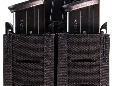 High Speed Gear 41TP02BK TACO Duty Double (2 Pistol/1 Rifle), Black Nylon with MOLLE Exterior, Fits MOLLE & 2″ Belt