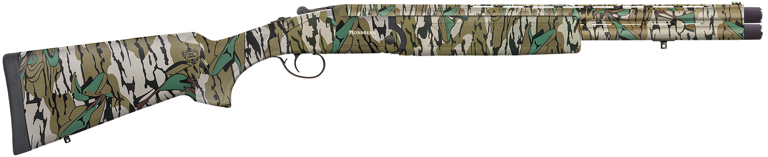 Mossberg 75486 Silver Reserve Eventide Turkey Over/Under 20 Gauge 3″ 2rd 20″, Mossy Oak Greenleaf, Synthetic Furniture, Fiber Optic Sight, Ext. Turkey Choke