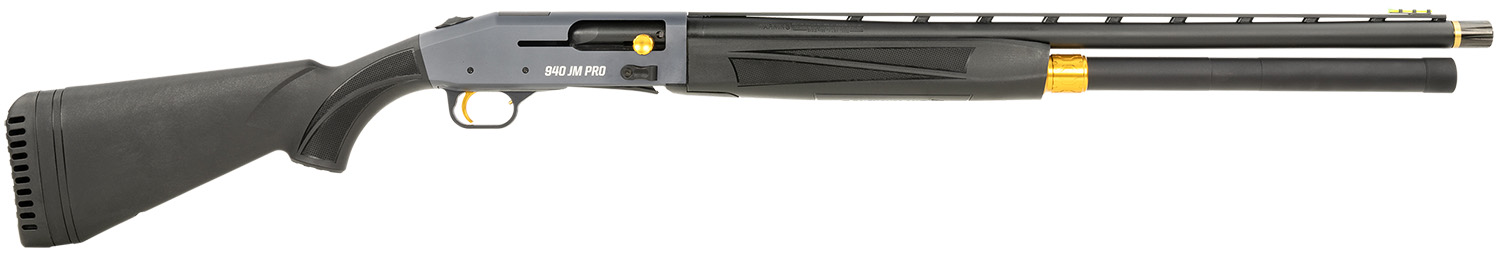 Mossberg 85165 940 JM Pro Full Size 12 Gauge Semi-Auto 3″ 9+1 24″ Matte Blued Vent Rib Barrel, Tungsten Gray Drilled & Tapped Stainless Steel Receiver, Adjustable Black Synthetic Stock, Right Hand