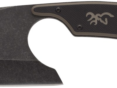 Browning 3220322B Cutoff Camp Boxed 2.50″ Fixed Cleaver Plain Black Black Oxide Stonewashed 9Cr14MoV SS Blade, Black/Tan G10 Handle