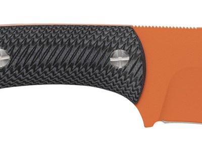 Browning 3220499B Back Country  Small 2.75″ Fixed Deep Belly Skinner Plain Blaze Orange Ceramic D2 Steel Blade, Black G10 Handle