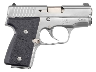 Kahr Arms M9098A MK Elite 9mm Luger Caliber with 3″ Barrel, 6+1 or 7+1 Capacity, Overall Polished Stainless Steel, Serrated Slide & Textured Wraparound Black Nylon Grip