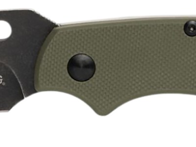 Browning 3220504 Hidden Hollow  EDC Small 2.25″ Folding Drop Point Plain Black Oxide Stonewashed D2 Steel Blade, OD Green G10 Handle