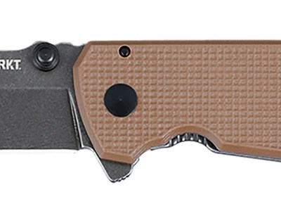 CRKT 2495B SQUID XM 2.95″ Folding Drop Point Plain Stonewashed D2 Steel Blade, Brown Textured G10/SS Handle