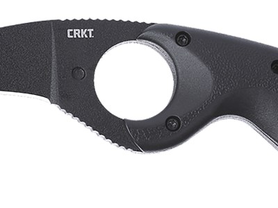 CRKT 2516K Bear Claw  2.39″ Fixed Hawkbill Plain Black Powder Coated AUS-8A SS Blade, Black Textured GRN Handle
