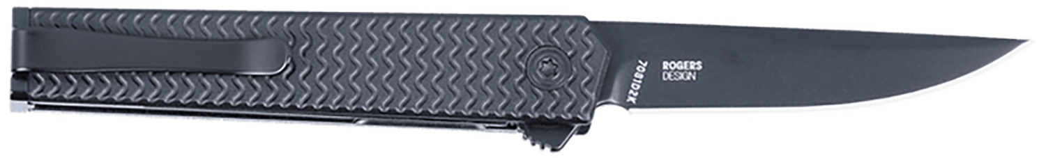 CRKT 7081D2K CEO Microflipper 2.36″ Folding Drop Point Plain Black TiNi D2 Steel Blade, Black Textured Aluminum Handle