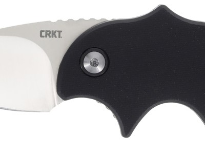 CRKT 7930 Orca  Compact 1.79″ Folding Plain Satin D2 Steel Blade, Black GRN Handle