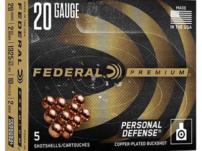 Federal PD2042B Premium  20Gauge 2.75″ 2BuckShot 5 Per Box/10 Case