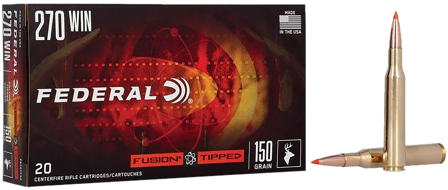 Federal F270TFS2   270Win 150gr Fusion Tipped 20 Per Box/10 Case