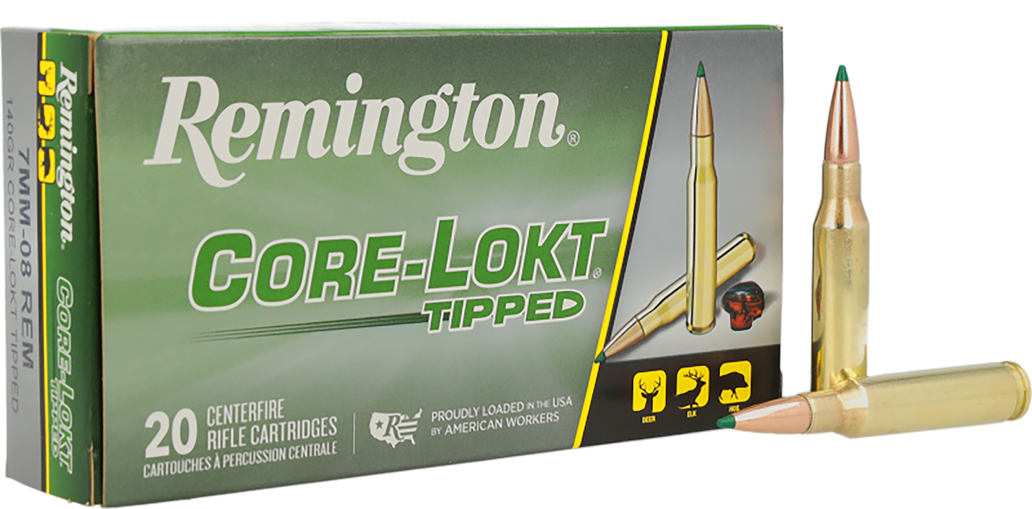 Remington Ammunition R20039   7mm-08Rem 140gr Core-Lokt Tipped 20 Per Box/10 Case