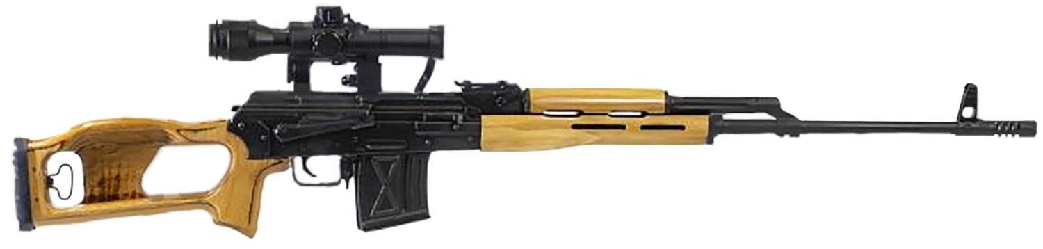 Century Arms RI035VN PSL w/Optic 7.62x54mmR 10+1 24.50″ Black Steel Barrel & Receiver, Black Wood Skeletonized Stock