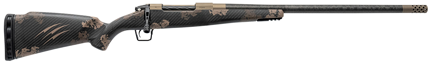 Fierce Firearms ROG7PRC24BRS Carbon Rogue  Full Size 7mm PRC 3+1 24″ Hand Lapped/Match Grade Threaded Barrel, Smoked Bronze Cerakote Steel Receiver, Sonora Ambush Camo Fierce Rogue Carbon Fiber Stock