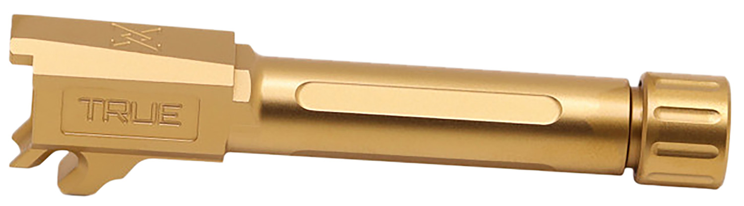 True Precision Inc TPP365BXTG Sig P365  9mm 3.10″ Threaded Gold TiN Stainless Steel, Fits Sig P365/P365 SAS/P365X