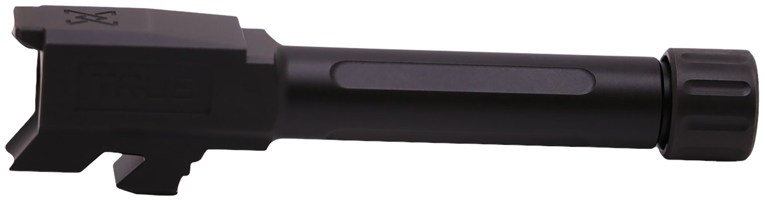 True Precision Inc TPG43BXTBL Glock  9mm Luger 3.90″ Threaded Black Nitride Stainless Steel, Fits Glock 43/43X