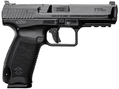 Canik HG4865N TP9 SF Full Size 9mm Luger 18+1 4.46″ Black Nitride Match Grade Barrel, Black Cerakote Serrated Steel Slide & Polymer Frame w/Picatinny Rail, Black Interchangeable Backstrap Grip