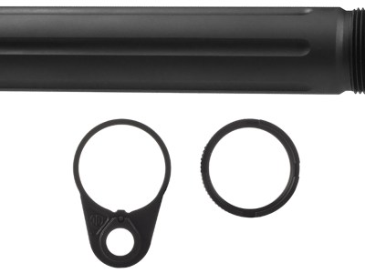 Primary Weapons 4G2BTPB-1F Castle Nut  7075 T-6 Aluminum Black Anodized