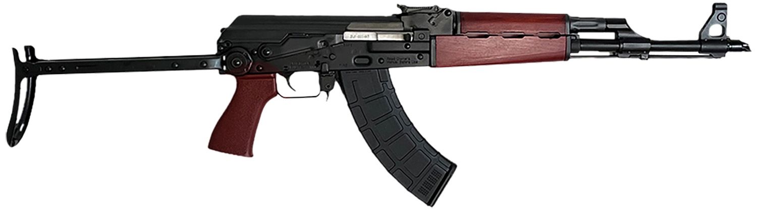 Zastava Arms Usa ZR7762UFSR ZPAPM70  7.62x39mm 30+1 16.30″ Black Threaded Barrel, Black 1.5mm Bulged Trunnion Receiver, Serbian Red Wood Handguard, Black Wood Underfolding Stock, Serbian Red Wood Grip