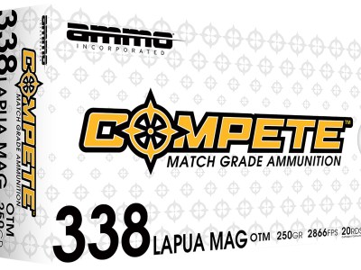 Ammo Inc 338LM250BTHPA20 Compete  338LapuaMag 250gr Open Tip Match 20 Per Box/10 Case
