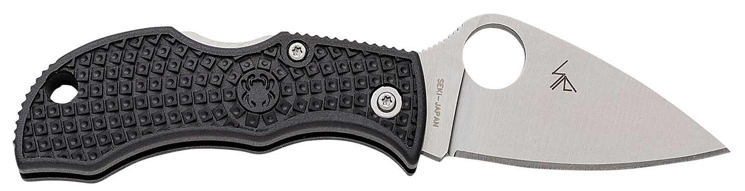 Spyderco MBKLFP Manbug  1.90″ Stonewashed VG-10 SS Blade/ Black Textured FRN Handle