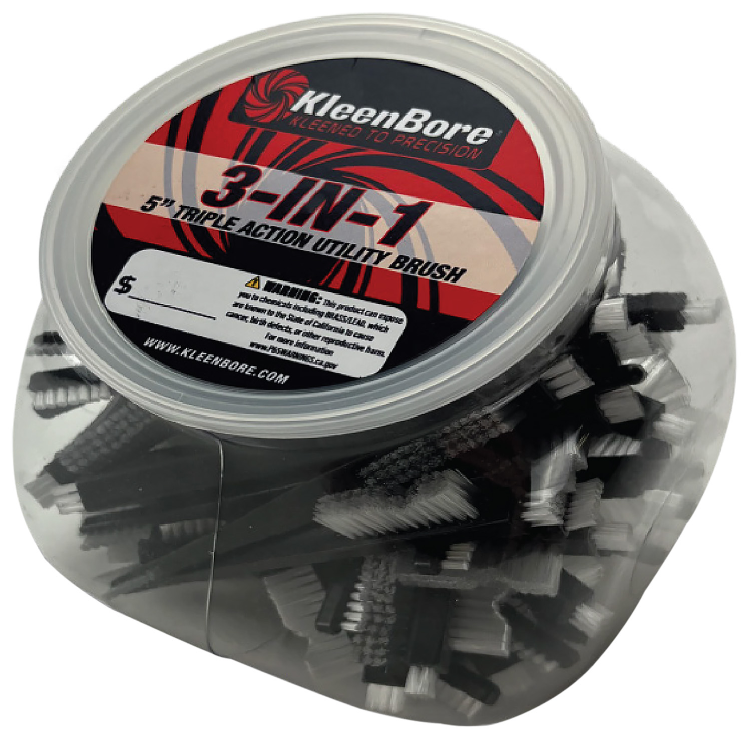 KleenBore UT221CGLOBE Triple Action Utility Brush 5″ Nylon 50 QTY Globe