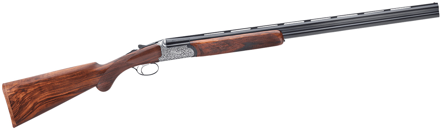 Rizzini USA 410141029 Round Body EM Full Size 410 Gauge Break Action 2rd 29″ Vent Rib Barrel, Coin Anodized Silver Receiver, Fixed w/Prince of Whales Grip Grade III Turkish Walnut Stock