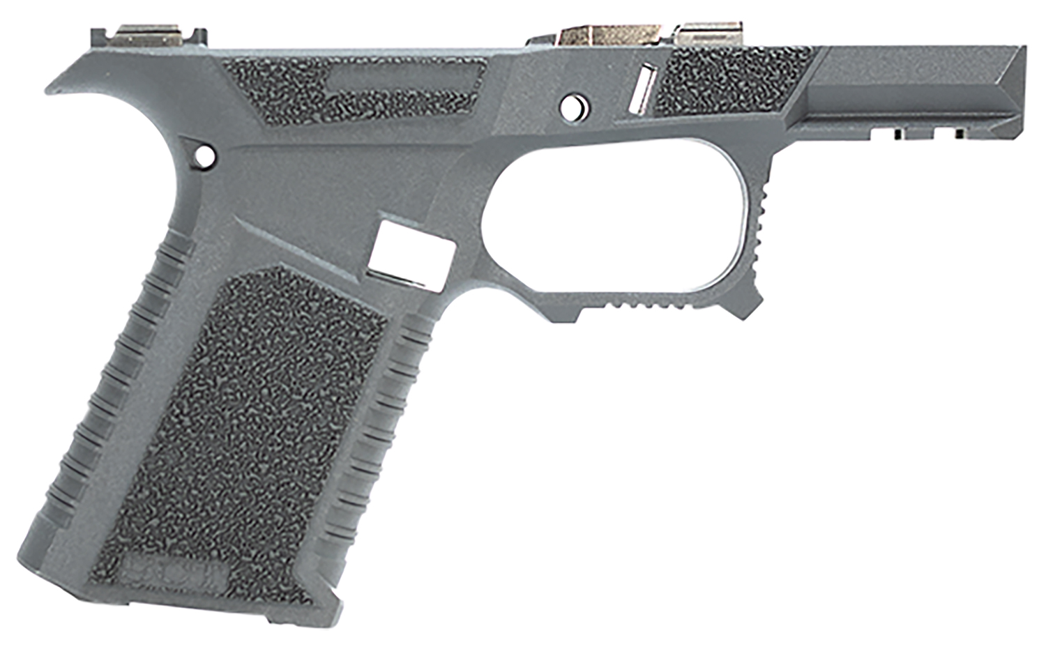 Sct Manufacturing 0225020100IC Sub Compact  Compatible w/ Glock 43X/48 Gray Polymer Frame Aggressive Texture Grip Includes Locking Block