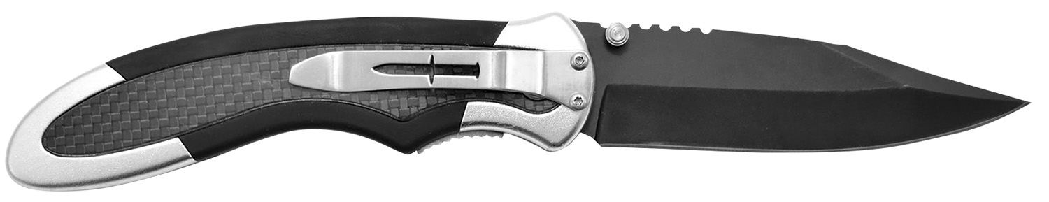 Camillus 19079 Chameleon  3.50″ Folding Drop Point Plain Black Carbonitride Titanium AUS-8A SS Blade, Carbon Fiber/Aluminum Handle