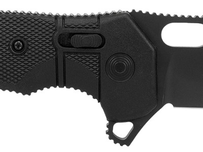S.O.G SOG12211357 Seal XR 3.90″ Folding Clip Point Plain Black MagnaCut Blade, Black Textured GRN/Titanium Handle