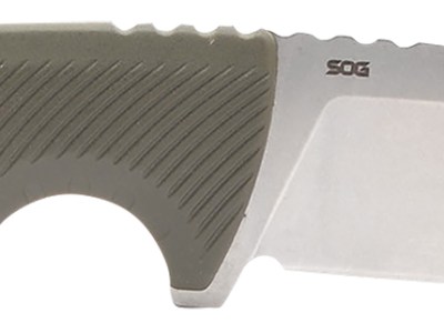 S.O.G SOG17060143 Tellus FX 4.20″ Fixed Clip Point Plain Stonewashed Cryo 440C SS Blade, Olive Drab Textured GRN Handle, Blister Pkg