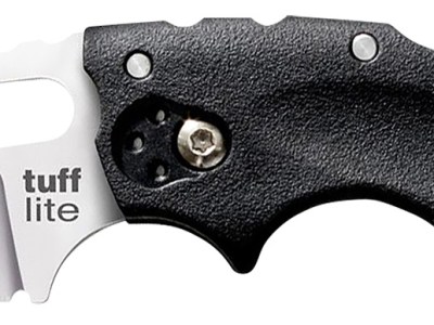 Cold Steel CS20LTZ Tuff Lite  2.50″ Folding Sheepsfoot Plain AUS-8A SS Blade, 3.50″ Black Textured Griv-Ex Handle