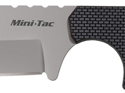 Cold Steel CS49HCFZ Mini Tac Bowie 3.63″ Fixed Clip Point Plain Stonewashed 8Cr13MoV SS Blade, 3.25″ Griv-Ex Handle