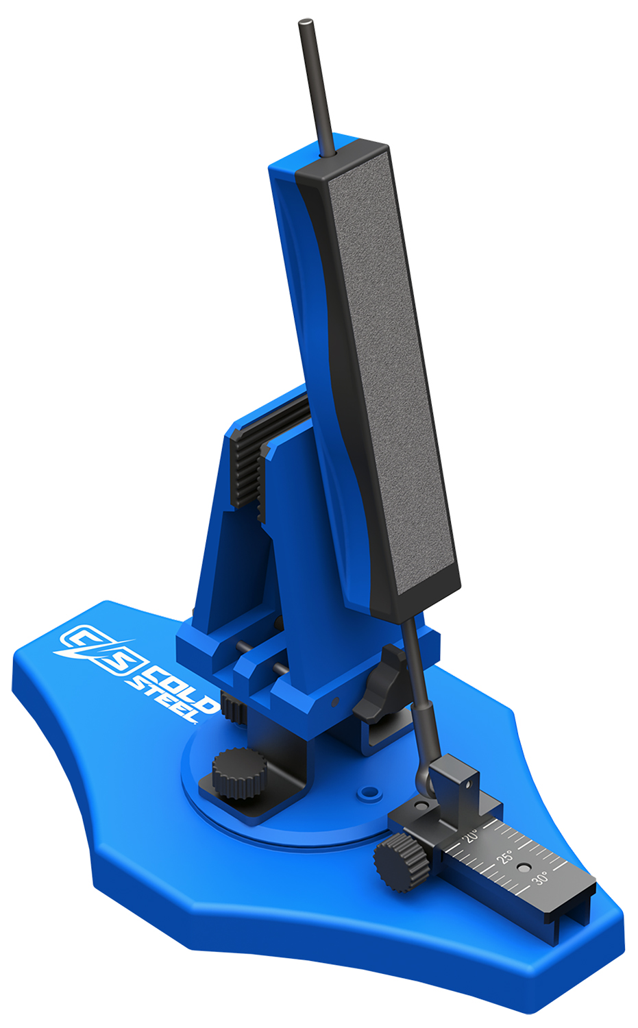 Cold Steel CSKSBKS Benchtop Knife Sharpener Blue Fixed Diamond Sharpener Includes Carry Case