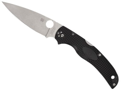 Spyderco C244PBK Native Chief Lightweight 4.02″ Folding Plain Stonewashed CTS BD1N SS Blade/Black Textured FRN Handle Includes Pocket Clip