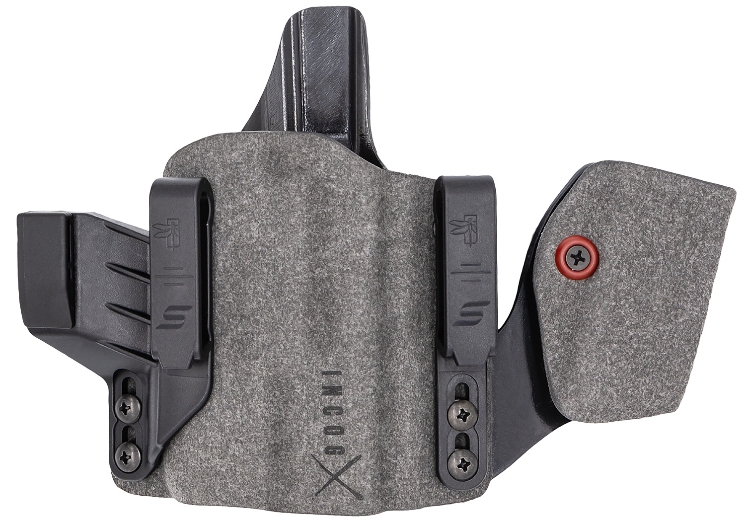 Safariland INCOG0895A0CX261MC Incog X  IWB Gray Cordura w/Mag Caddy, Fits Glock 43X/48 Belt Clip Mount, Right Hand