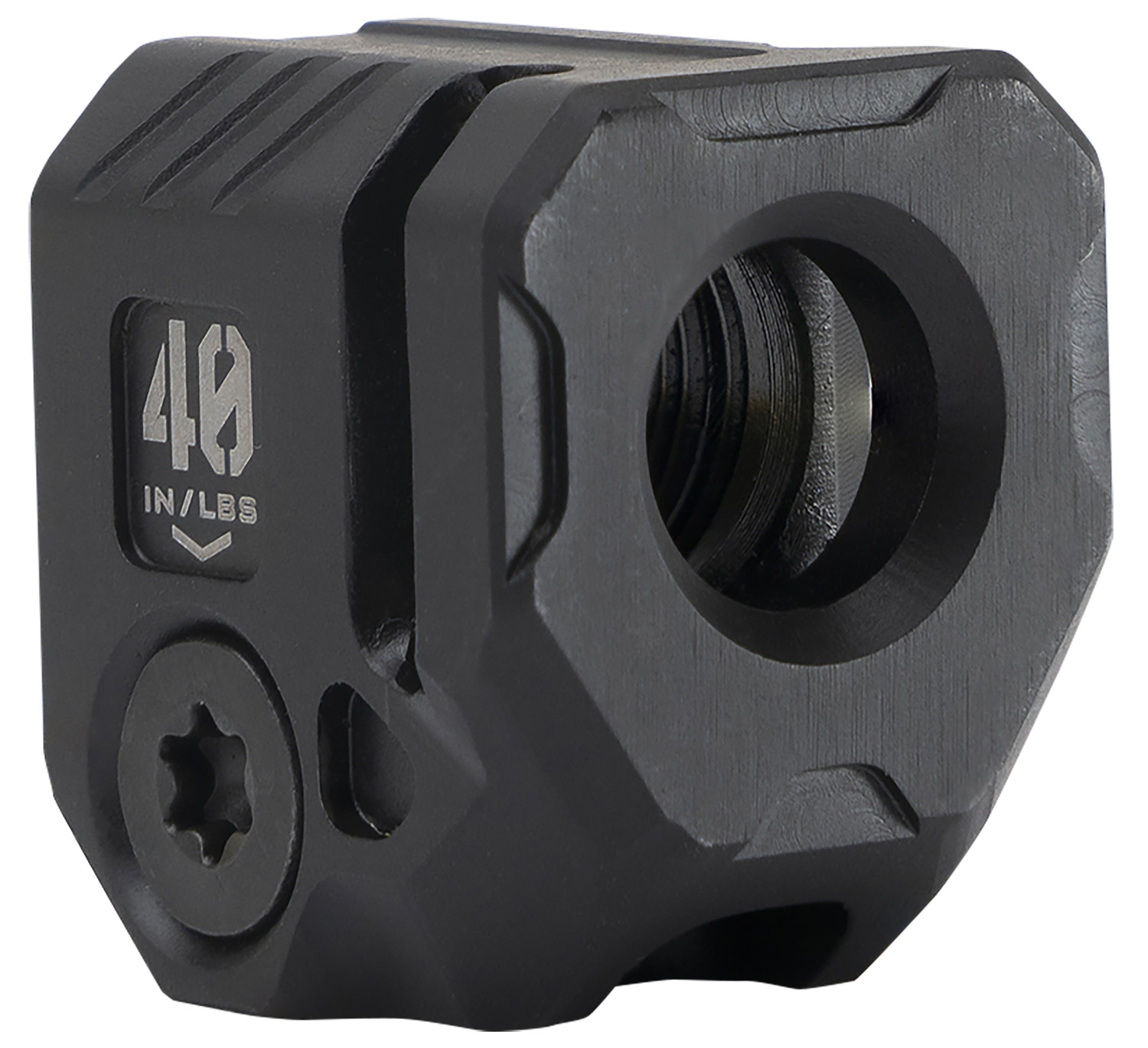 Strike Industries MCQUAD Micro Threaded Compensator Black Steel 0.89″ OAL Compatible w/ 9mm/357 SIG