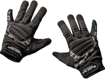Black Rain Ordnance TACTGLOVEBLK/GRYL Tactical Gloves  Black/Gray Large Velcro