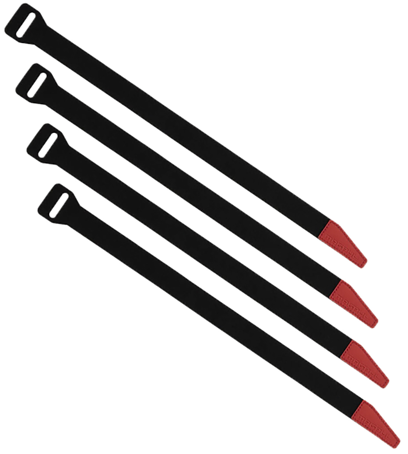 Magpul MAG1442BLK DAKA Gear Straps Black/Red 12″ Long 4 Pack