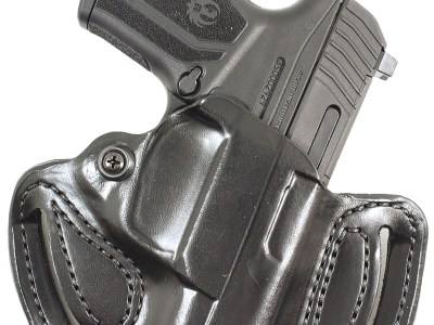 DeSantis Gunhide 086BA1ZZ0 Mini Slide  Black Leather Fits Rost Martin RMIC Belt Loop Mount Right Hand