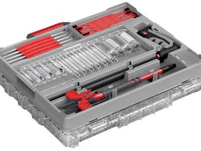 Real Avid AVBMMK Bore-Max Master Cleaning Kit & Mobile Workstation  Multi Cal 12/20 Gauge Gray/Red