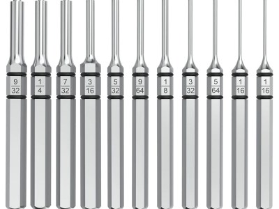 Real Avid AVAPK-RP Accu-Punch Roll Pin Silver Steel Universal Firearm 11 Pieces