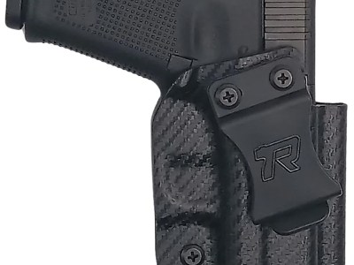 Rounded Gear GLK192332CFRHVAR Kydex  IWB Black Kydex Fits Glock 19 Belt Clip Right Hand