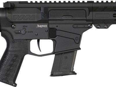 CMMG 57A340FAB Banshee MK57 5.7x28mm 20+1 8″ Black Nitride Medium Taper Threaded Barrel, EML 7″ M-LOK Handguards, Black Armor Cerakote Aluminum Picatinny Rail Receiver, CMMG Zeroed Grips
