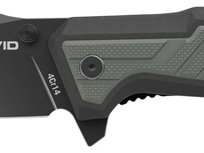 Real Avid AVRAV1 RAV-1  3.25″ Folding Modified Clip Point Plain Black Oxide 4Cr14 Blade, Grip Plates GFN Handle, Clamshell Pkg